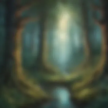 Mystical Forest Scene Illustration A mystical forest scene illustration