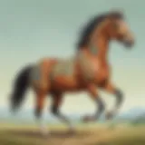 A whimsical horse illustration