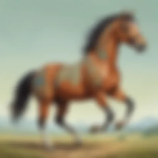 A whimsical horse illustration