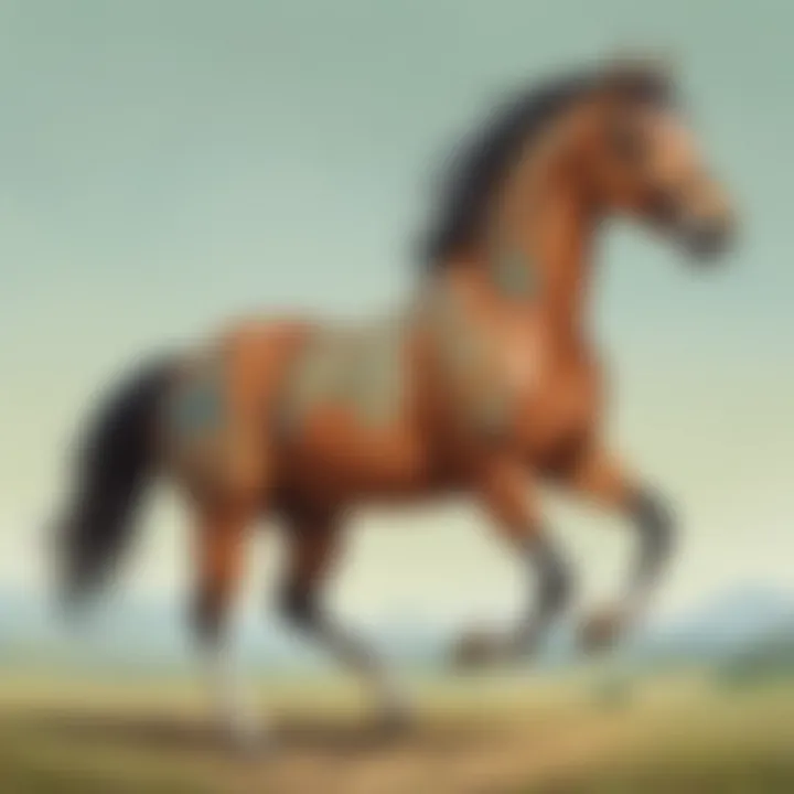 A whimsical horse illustration