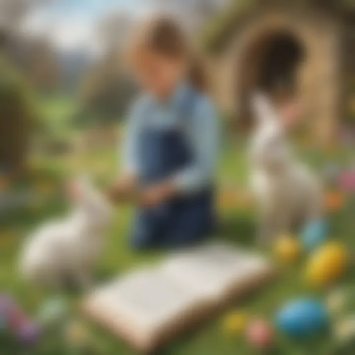 Imaginative depiction of language skills development through Easter speech books