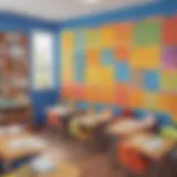 Classroom wall calendar showcasing a vibrant layout
