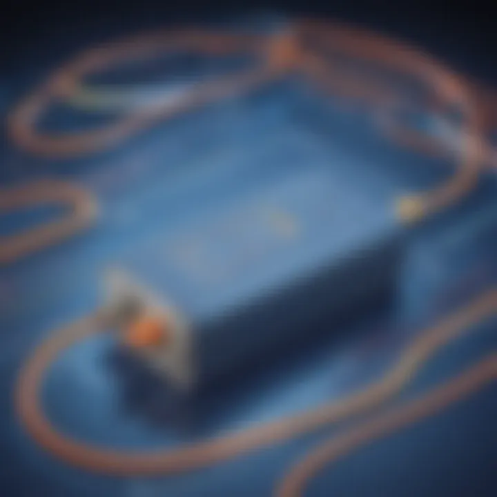 Illustration depicting a closed loop electric circuit with smooth flow of electricity