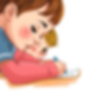 Focused Cursive Writing Exercise Child practicing cursive writing with focus