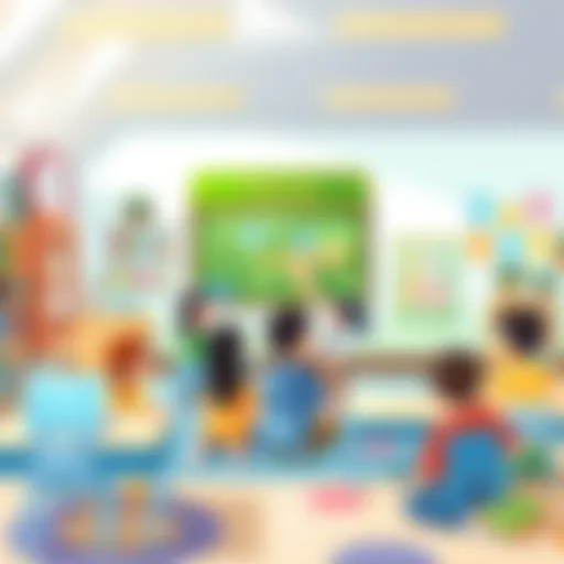 Colorful classroom with engaging learning activities