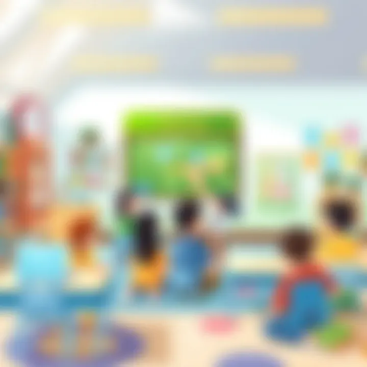 Colorful classroom with engaging learning activities