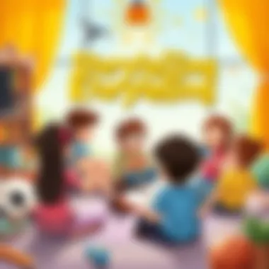 Interactive storytelling session with animated involvement