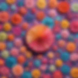A vibrant display of colorful paper crafts for children