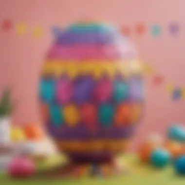 Vibrant Easter Egg Pinata Design Colorful Easter Egg Pinata