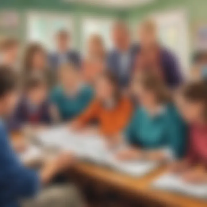 Parents and educators collaborating on fundraising ideas