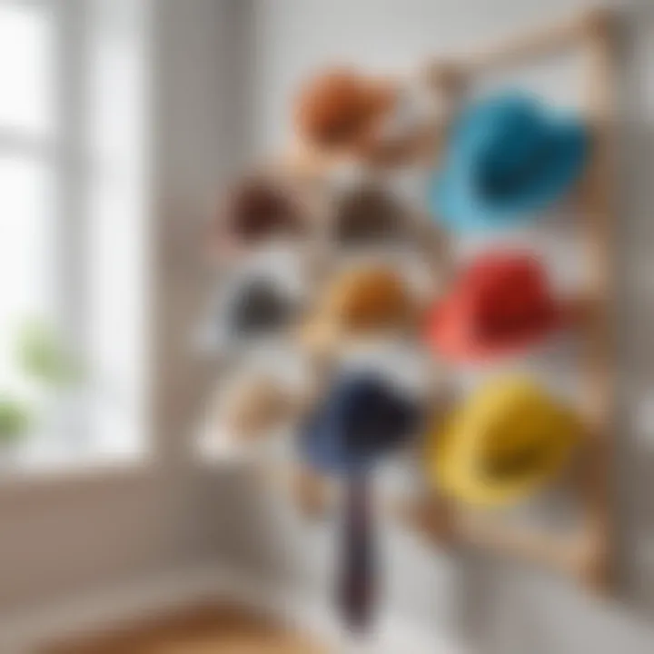 Innovative Hat Rack Design for Children's Room