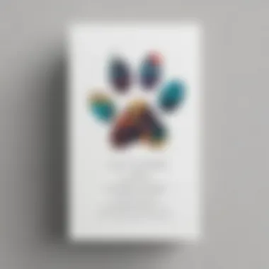 Elegant Paw Print Design Business Card