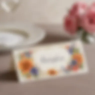 Floral Elegance Elegant floral name place card design