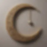 Elegant Crescent Moon Wall Hanging