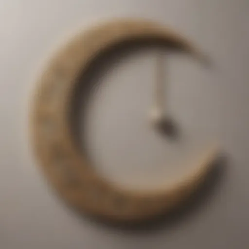 Elegant Crescent Moon Wall Hanging