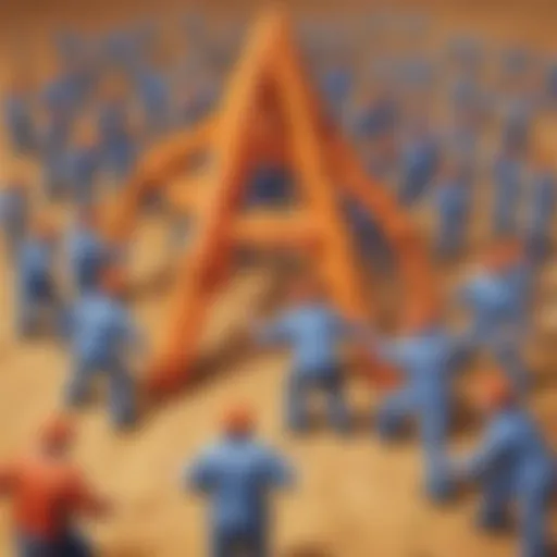 Innovative team building challenge concept