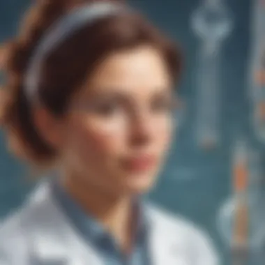 Visionary Breakthroughs in Science Innovative Woman Scientist Sketch