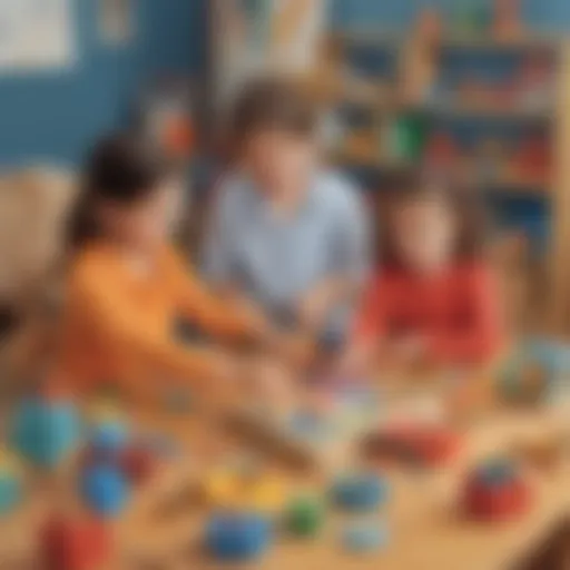 Children engaged in imaginative play with colorful props