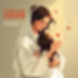 A serene depiction of a mother embracing her child in a moment of love.