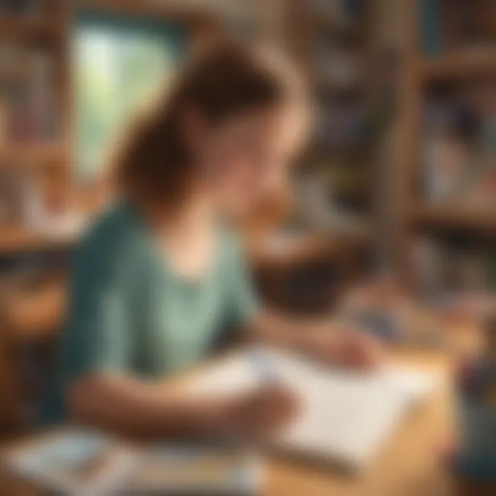 An inspiring setting with a creative writing space for children