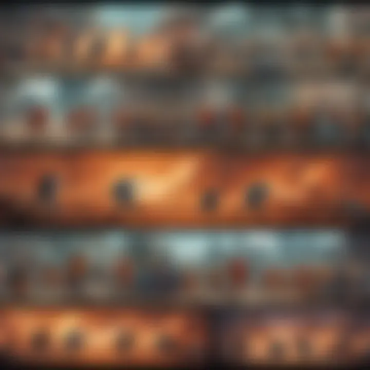 Storyboard depicting an intense action sequence