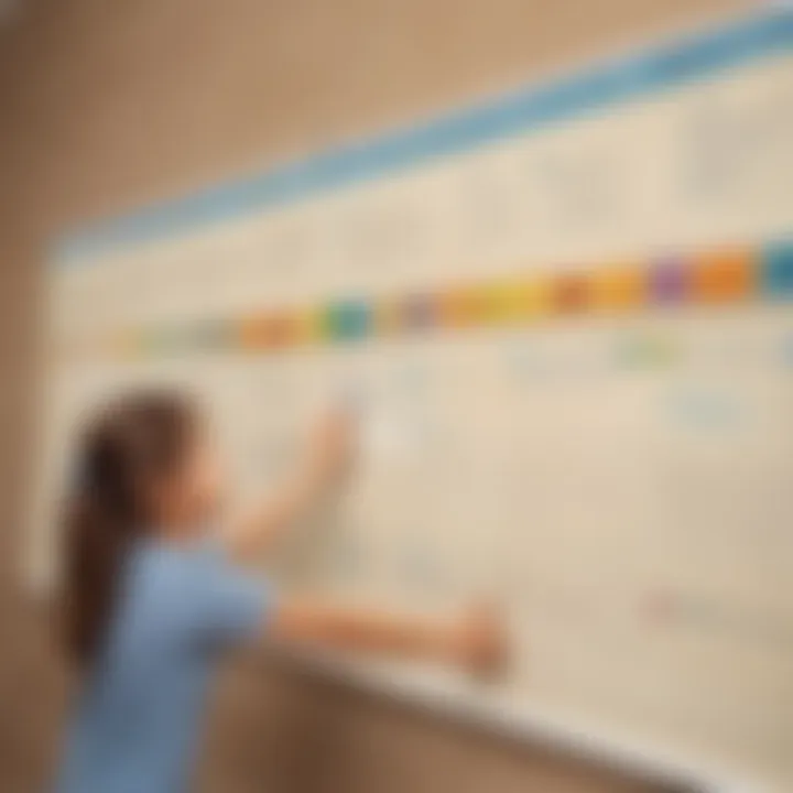 Interactive timeline template for educational purposes