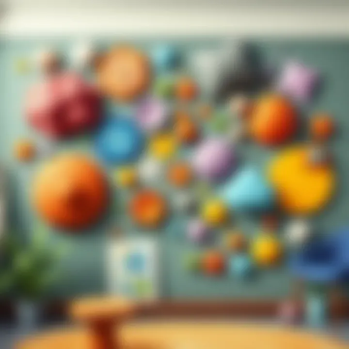 Interactive sensory wall with various textures