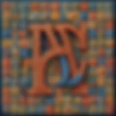 Artistic representation of French and English alphabets intertwining