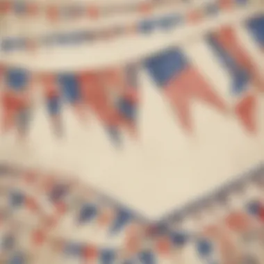 Elegance in bunting design Intricate design details of American bunting