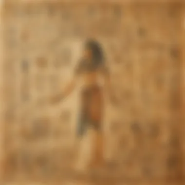 Intricate Egyptian Hieroglyphics on Papyrus