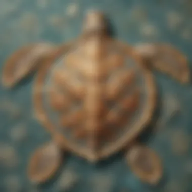 Close-Up of Intricate Shell Patterns of a Sea Turtle Close-Up of Intricate Shell Patterns of a Sea Turtle
