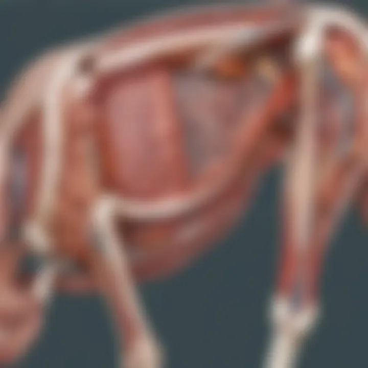 Illustration of intricate veterinary anatomy diagrams from ebooks