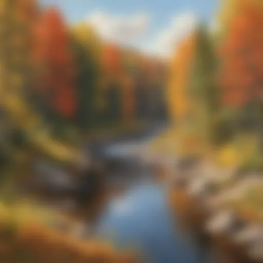 A picturesque view of Michigan's Upper Peninsula during autumn