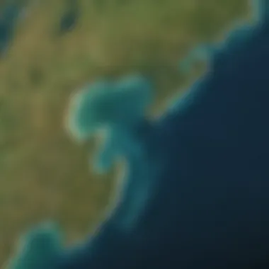 An aerial shot of the Great Lakes showcasing their vastness