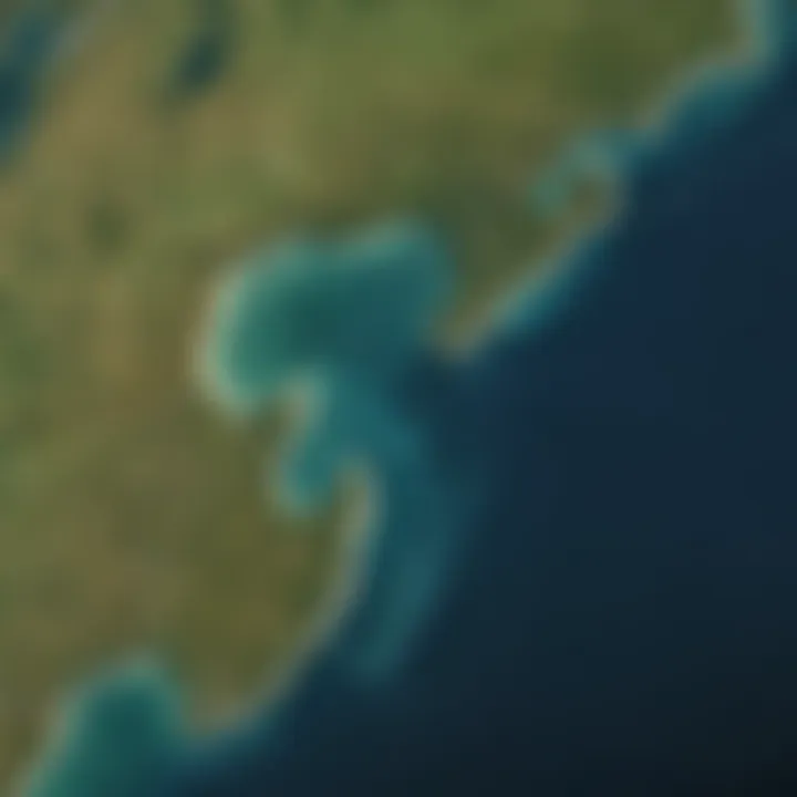 An aerial shot of the Great Lakes showcasing their vastness