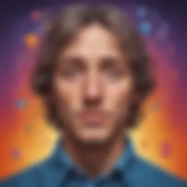 Creative depiction of introspective questioning