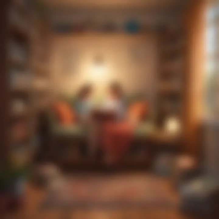 A cozy reading nook filled with books, encouraging a love for reading in children.