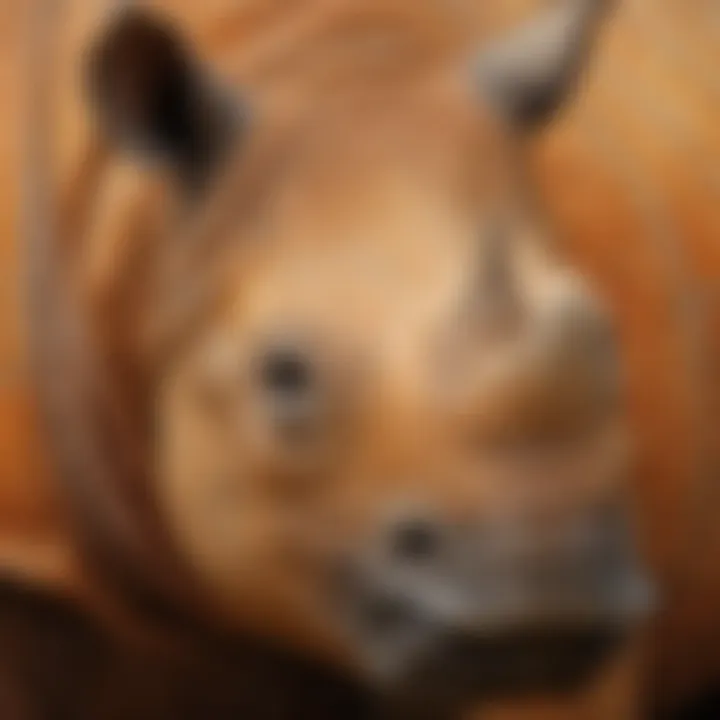 Javan Rhino Skin Texture