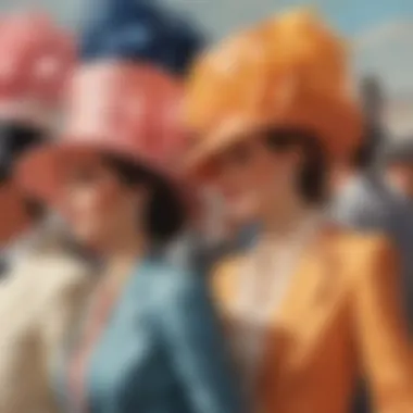 Lavish hats and fashionable attire at the Derby