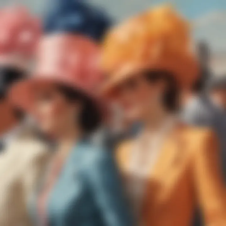 Lavish hats and fashionable attire at the Derby