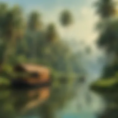Serene backwaters of Kerala