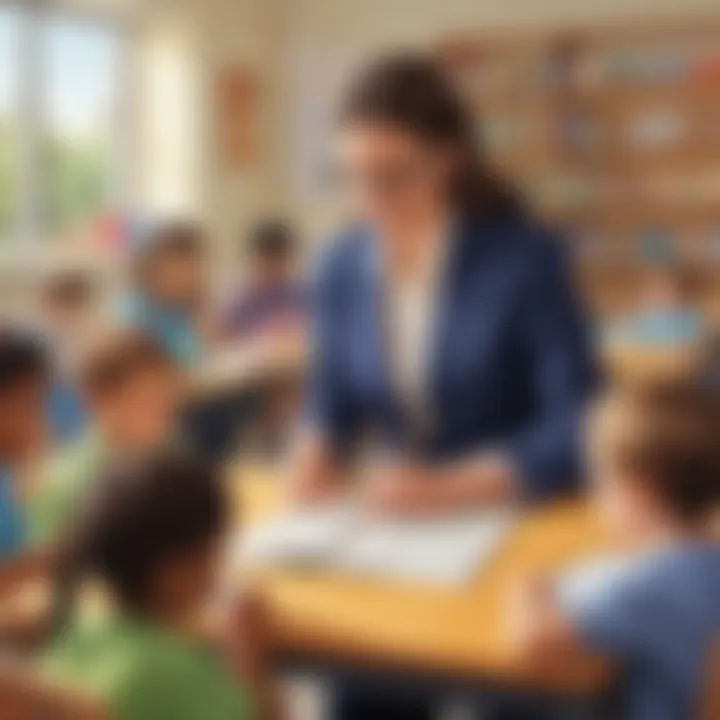 Teacher using Kidlect resources in classroom