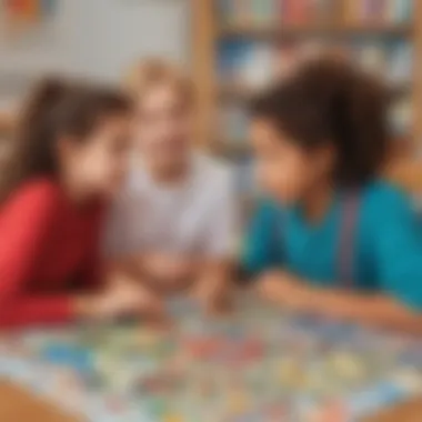 Kids engaged in critical thinking with a board game