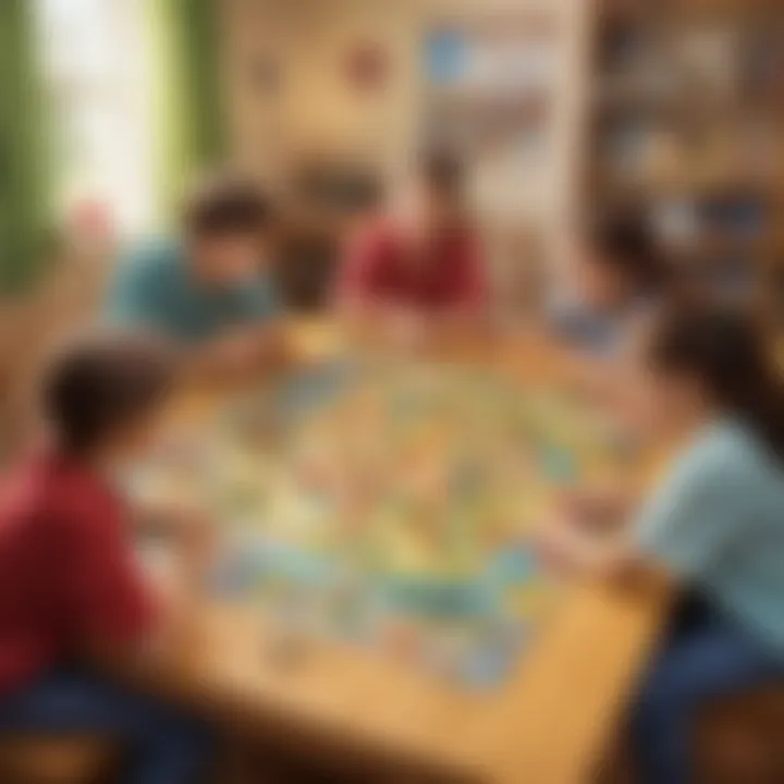 Kids engaging in problem-solving with board games