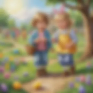 Easter Egg Hunt Worksheet Kindergarten child exploring Easter egg hunt worksheet