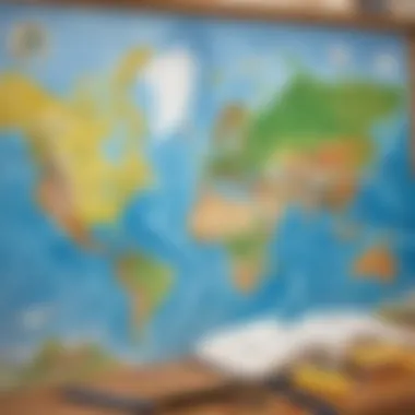 Interactive Geography Learning Interactive classroom setting with geography learning tools