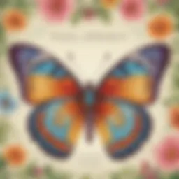 Colorful butterfly anatomy illustration for kids