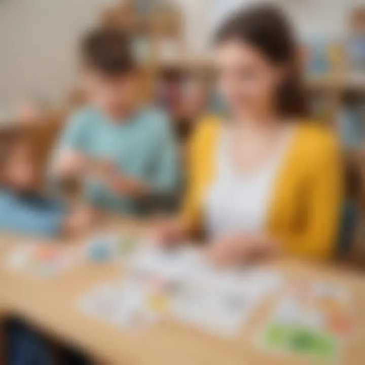 Creative representation of language development with picture cards