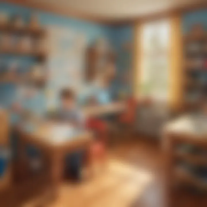 Creative workspace for language activities