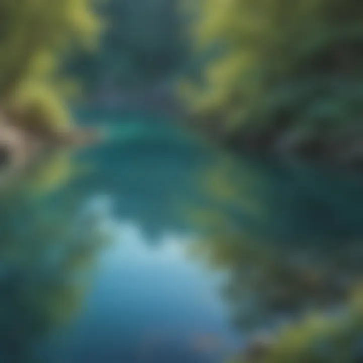 Ethereal Reflections on Azure Waters